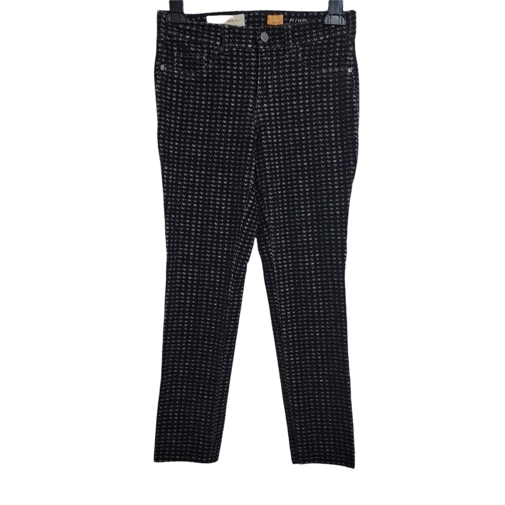 Pilcro and the Letterpress Dark Plaid Corduroy Serif Trouser Pant Academia 26